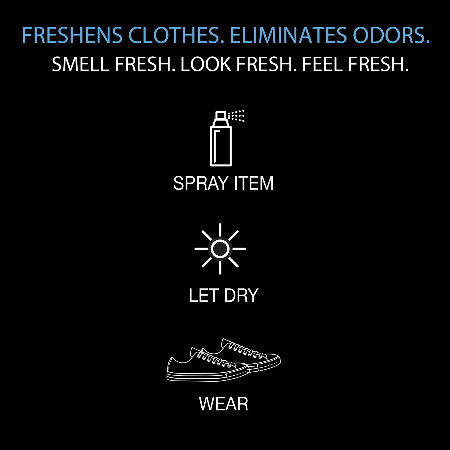 freshens clothes eliminates odors