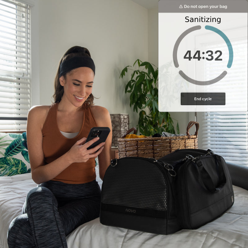 NOVO Smart Bag | Clothing Refresh System Inside